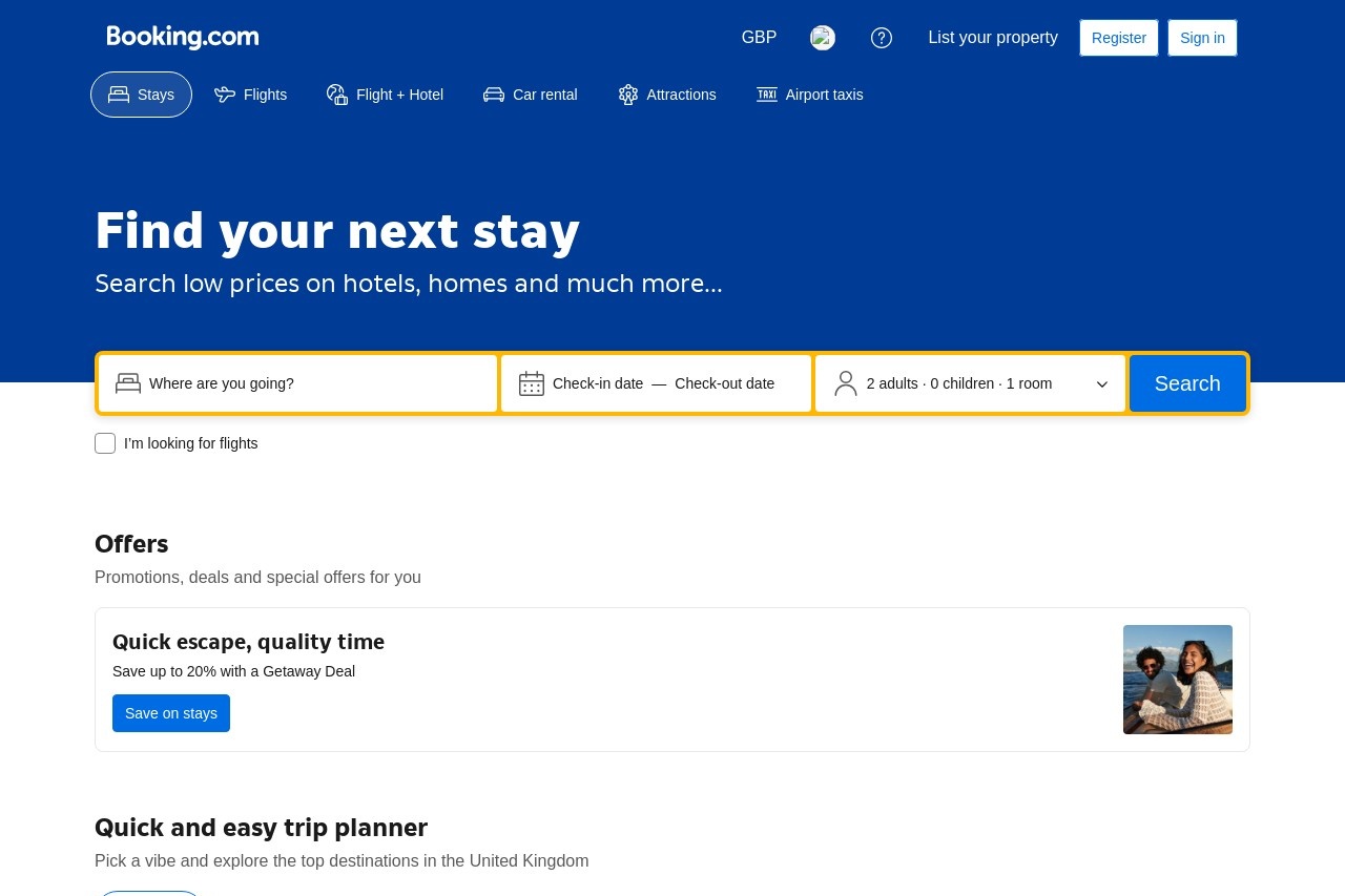 Booking